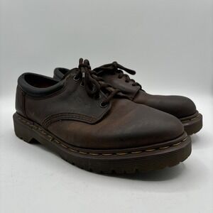 Dr. Martens Leather Oxford Shoes 8053/59 Mens Sz 9 Brown Made in England Chunky